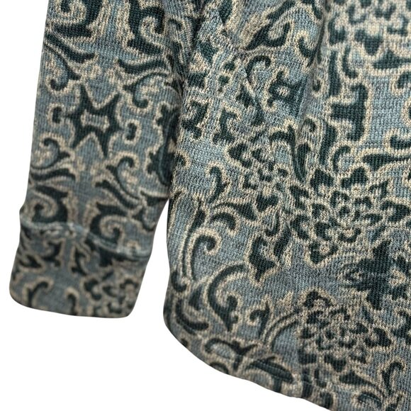 Sherpa Adventure Gear Large Hoodie Zip Up Jacket Namla Jacquard Green Blue Women - Picture 9 of 11